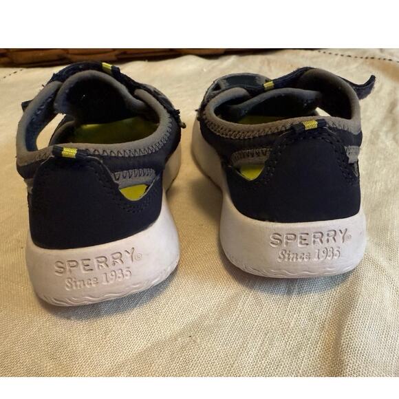 Sperry Coastal Break Sandal Mesh Water Shoe Boys Size 8 Blue Adjustable Strap - Picture 8 of 9